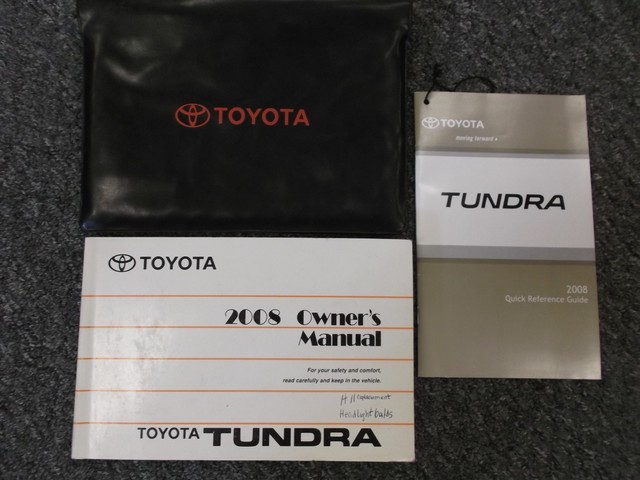 2008 Toyota Tundra Owner Operator Manual SR5 Limited Double Cab Crew