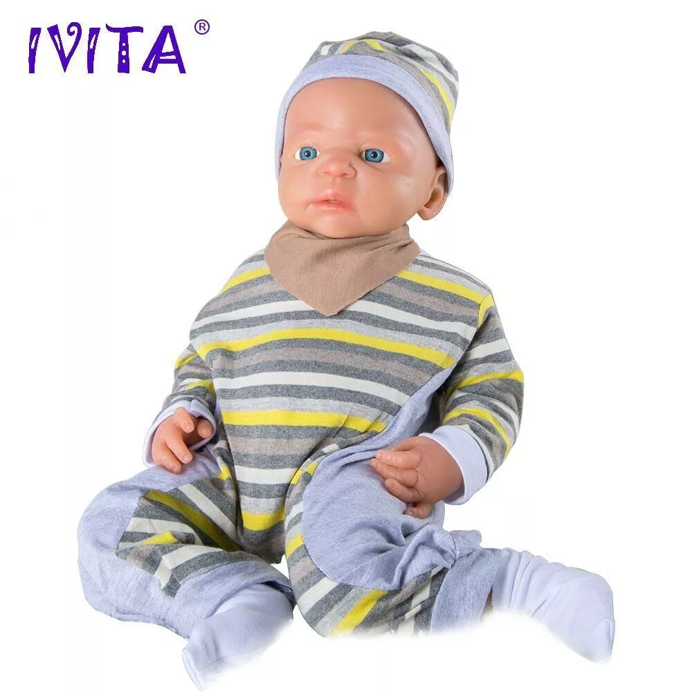 56cm Full Body Silicone Reborn Baby Doll Toy For Girl 22 Inch