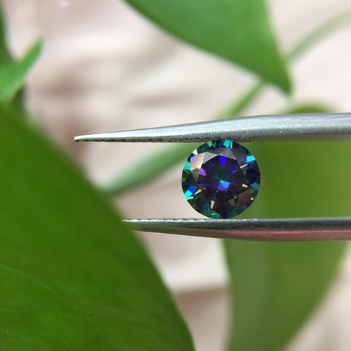 Various colors 5-9mm Red Blue Round Cut Loose Moissanite With GRA Certificate - Picture 10 of 48