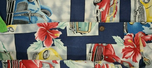 Mens 4XL Styled By RJC Hawaiian Short Sleeve Button Up Shirt Old School Cars USA - Picture 4 of 5