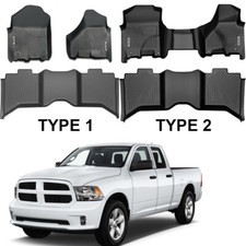 Oedro Floor Liners Mats For 2013-2024 Dodge Ram 1500 Classic 2500 3500 Crew Cab Oedro Floor Liners Mats For 2013-2024 Dodge Ram 1500 Classic 2500 3500 Crew Cab