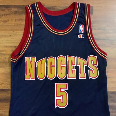 Champion NBA Denver Nuggets Jalen Rose Jersey Sz 40 - Great