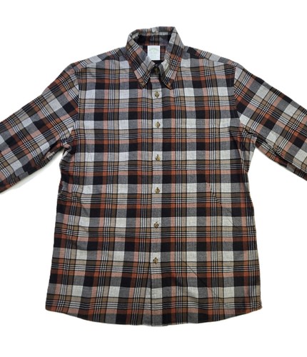 Brooks Brothers Milano Long Sleeve Dress Shirt Multicolor Plaid Mens Size M - Picture 4 of 9