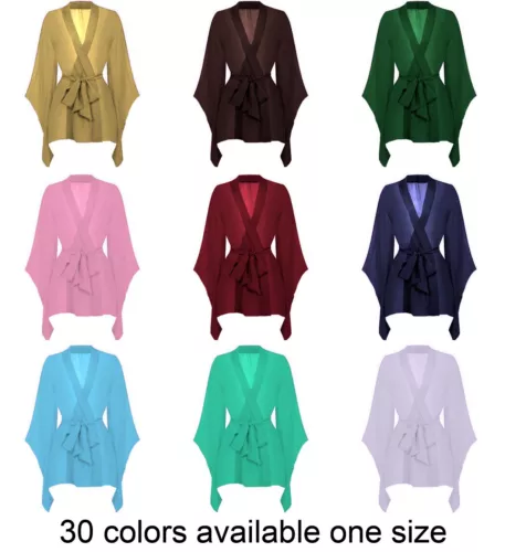 Bathrobe Sexy Costume Chiffon Night Dress Long Robes Women's Wear Night Wear C46