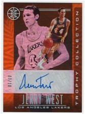 2019 Panini Illusions Jerry West Autograph SP Gold Card #'d /10 - Lakers HOF 