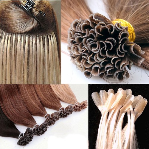 15"-24" Deep Wave Pre-bonded Nail/U Tip Remy Real Human Hair Extensions 100g - Picture 9 of 23