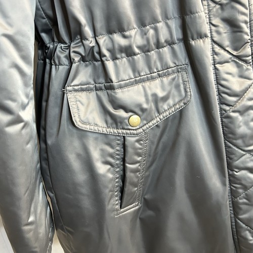 Apt 9 Womens Metallic Coat Parka Size M Hooded Full Zip Gray Winter Cabincore - Picture 5 of 13