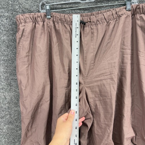 NoBo Pants Women 2XL Brown High Rise Flat Front Jogger Drawstring Cotton Casual - Picture 4 of 8