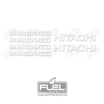 Metabo HPT and Hitachi Custom Premium Vinyl Decal 6 piece Set