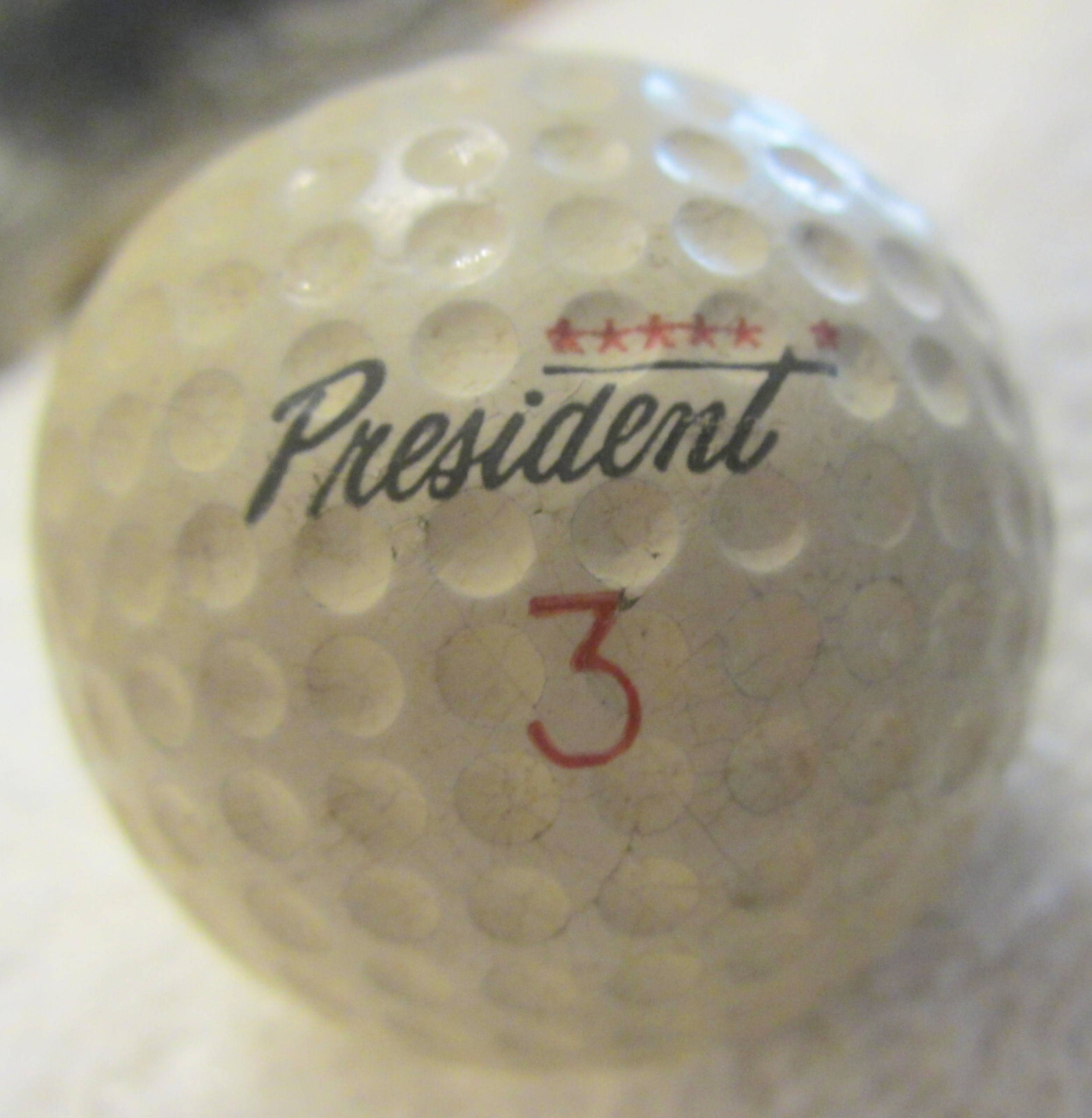 1 Golf Ball Wilson President VTG,#3,vulcanized,good displyable shape,RARE