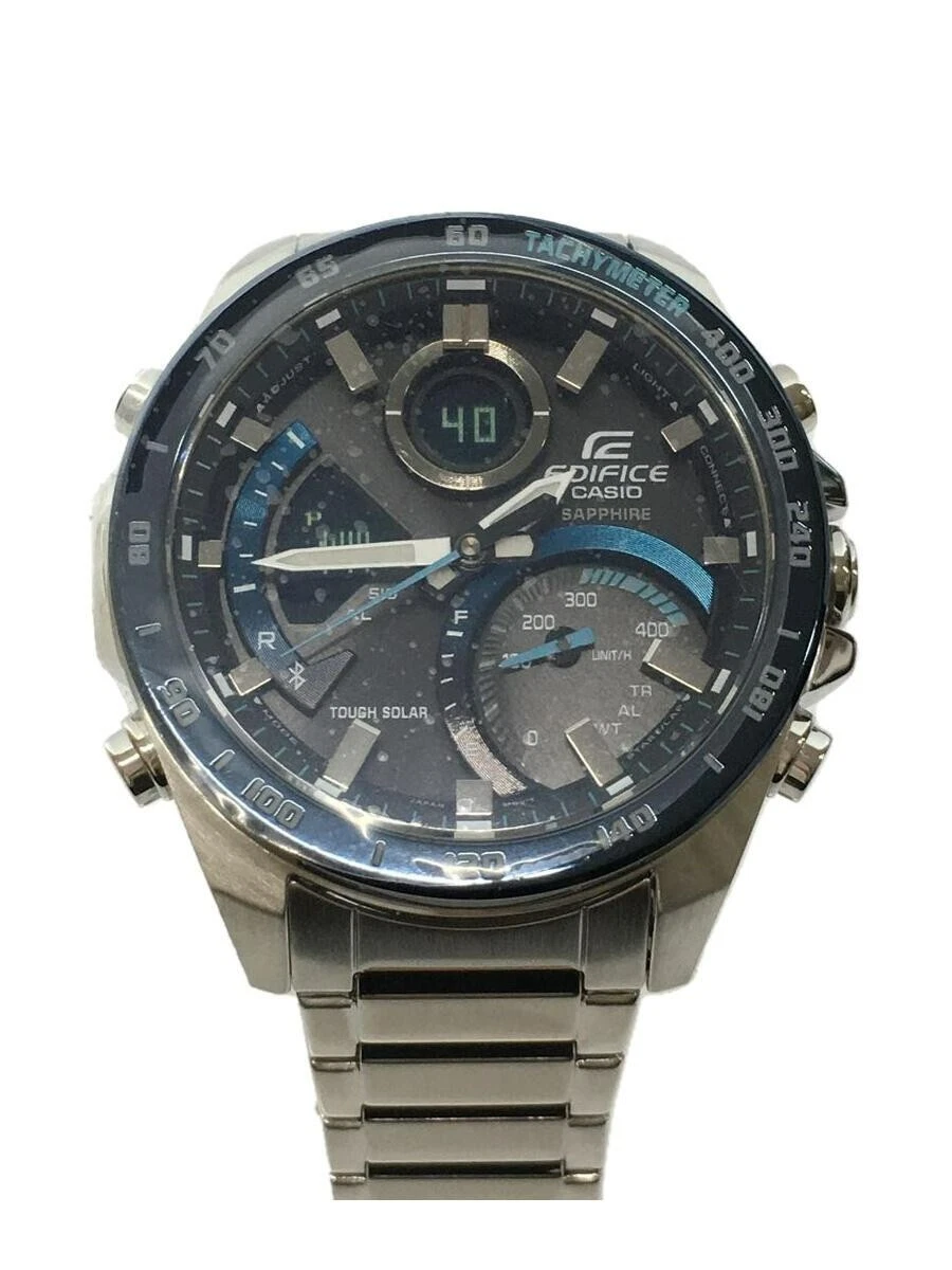 CASIO ECB-900YDB-1BJF Japan Mov't Solar Stainless Analog Men's Watch  Preowned