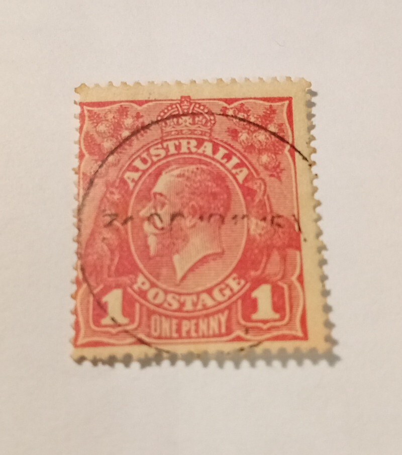 Rare 1p Penny Red King V Sideways Crown Australian Stamp eBay