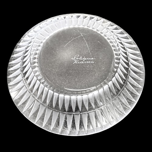 Lalique Bourgueil Butter Pat or Salt Celler Crystal Signed Art Deco France 1930s - Picture 4 of 5