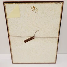 Vtg Gartner Studios Formal Stationary Floral Green Brown Bird 25 Count
