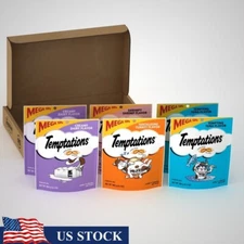 Crunchy Soft Cat Treats Variety Pack 6 Pouches Dairy Tuna Shrimp Turkey 6.3 Oz