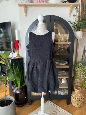 NWT ASOS Design Bow Back Bubble Hem Mini Dress in Black, Size 14, Women's  XL | eBay