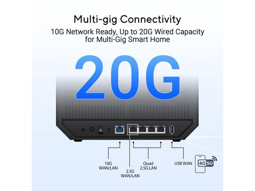 Routeur ASUS BE9700 Tri-band WiFi 7, prend en charge la bande passante 320 MHz neuve et 4096-QAM, - Photo 3/5