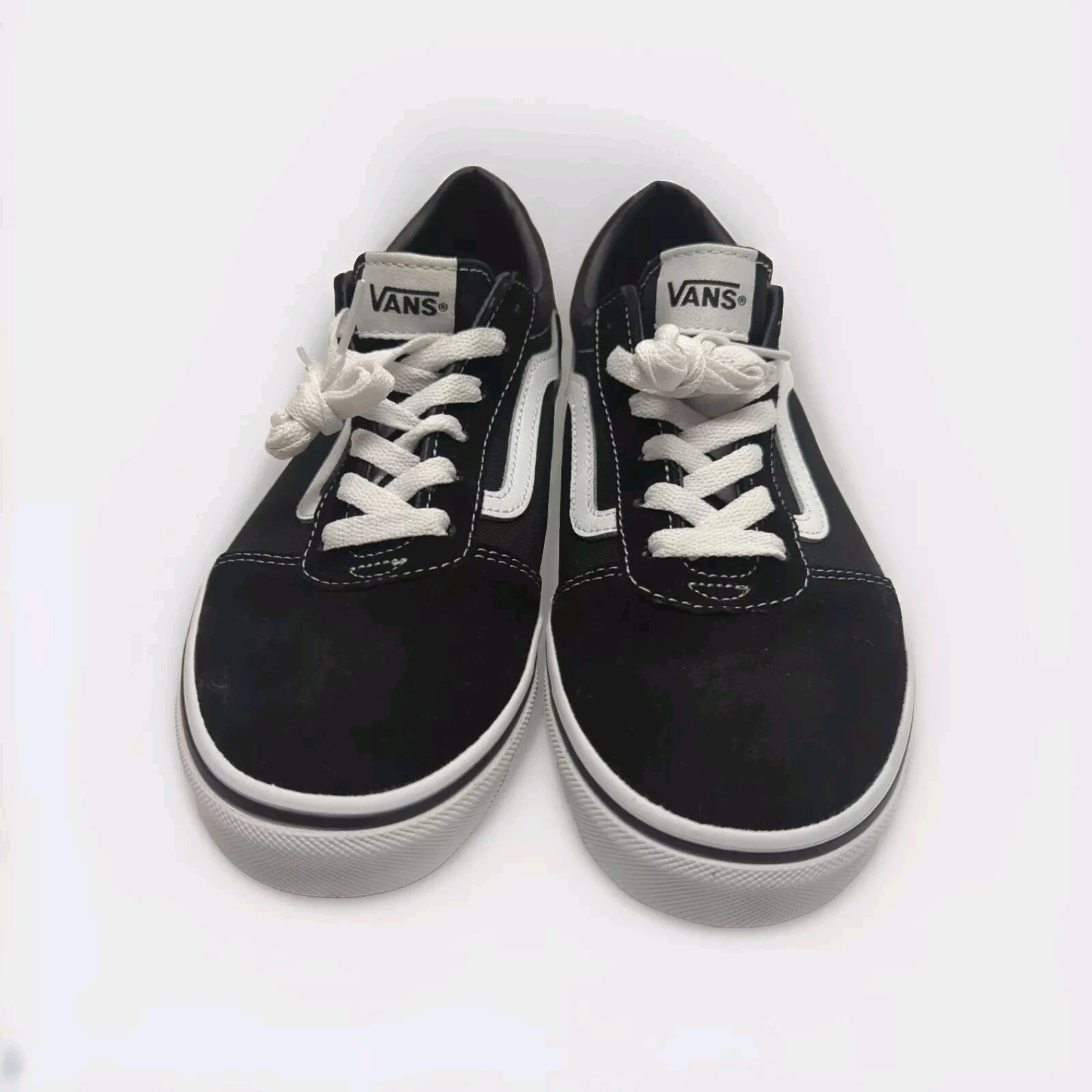 Sneaker Vans Youth Ward in tela scamosciata VN0A38J9IJU nero bianco taglia 7 nuove con scatola
