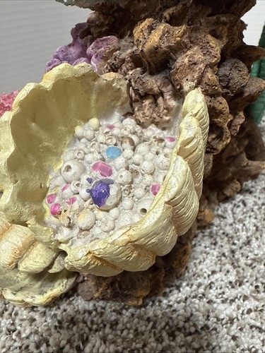 Coral Reef Aquarium Decoration Fish Tank Ornament Resin Rock Cave Clams 7” Tall - Picture 15 of 21