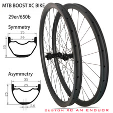 29/27.5er XC AM Carbon Fiber Mountain Bike Wheelset Tubeless 28H Ratchet Hub