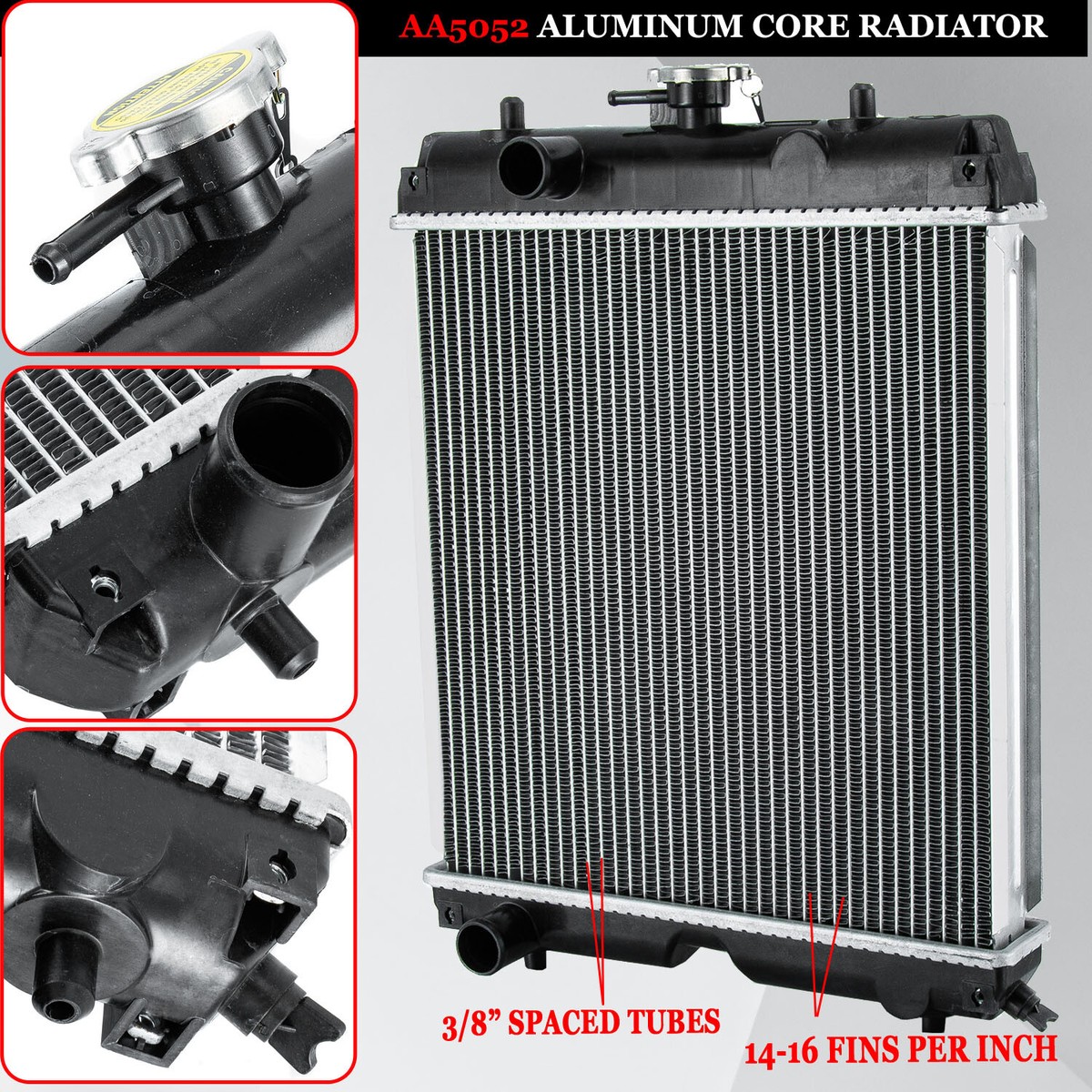 Aluminum Core Radiator TC420-16000 fits Kubota L3200 L3800 LX2610