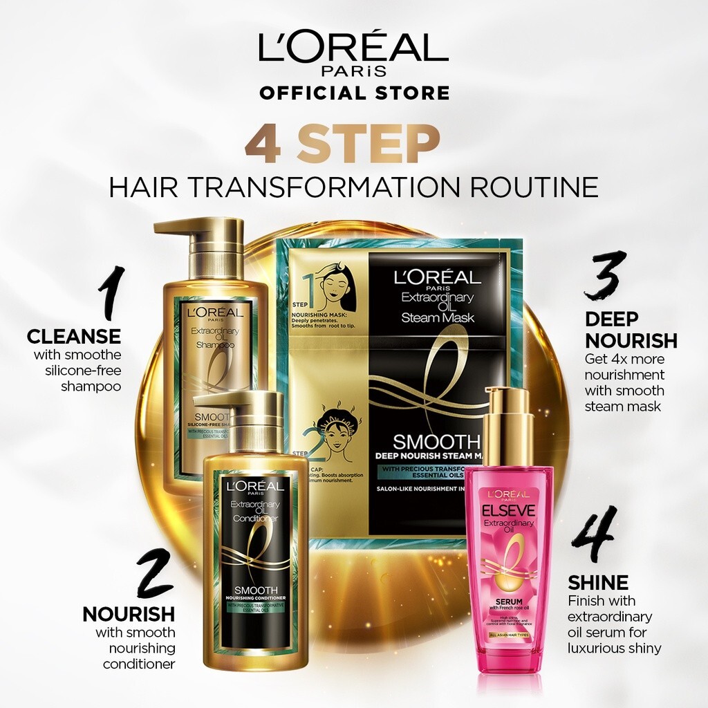 4-Pack Elseve L'Oréal Paris Extraordinary Oil Hair Treatment