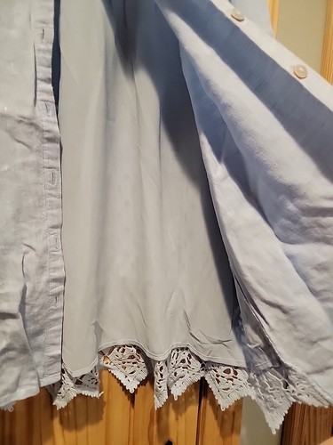 John Mark Size 2XL Button Tunic Top Shirt 100% Linen Lace Lightweight Spring - Picture 8 of 8
