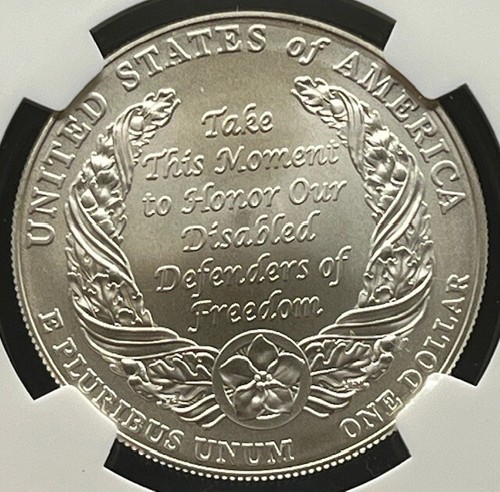 2010-W Disabled Veterans S$1 MS 70 Commemorative - Picture 3 of 4