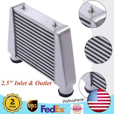 Universal Turbo Intercooler Aluminum Front Mount Same Side 2.5 Inlet Outlet Universal Turbo Intercooler Aluminum Front Mount Same Side 2.5 Inlet Outlet