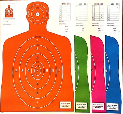 paper shooting targets silhouette gun pistol rifle b 27e ogpc 23x35 ebay