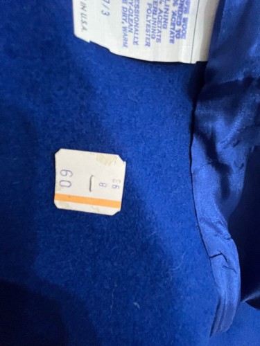 Vtg F.W Fischer Designs USA Childrens Wool Long Coat Blue Velvet Trim Size 8 - Picture 6 of 21