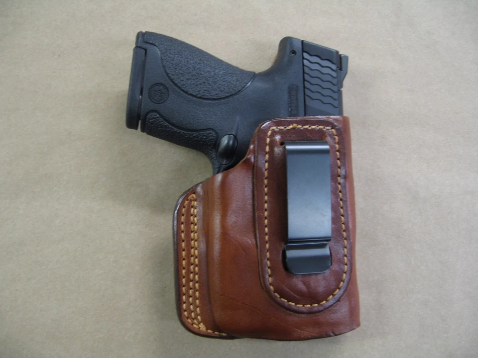 Coldre de couro azula na cintura IWB ocultação CCW para... escolha a cor da arma - A - Imagem 3 de 4