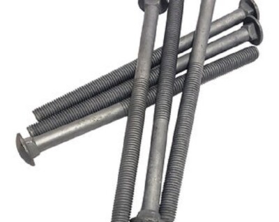 5/8-11 X 8 Hot Dipped Galvanized Carriage Bolts With Flat Washers & Hex Nuts