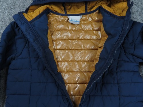 Columbia Jacket Boys M 8-10 Blue Powder Lite Hooded Omni-Heat Chin Guard Puffer* - Picture 3 of 12