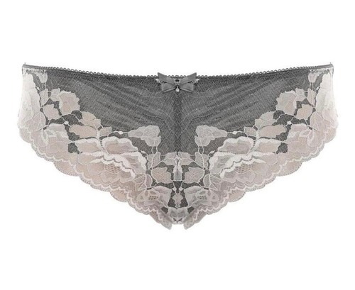Fantasie Marianna Brazilian Brief Silver Size M 12 14 Grey White Lace 9205 New - Picture 4 of 12