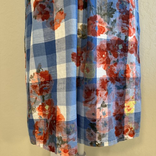 Joules Sz 10 Jillian Floral Linen Sleeveless Tunic Dress - Picture 4 of 10