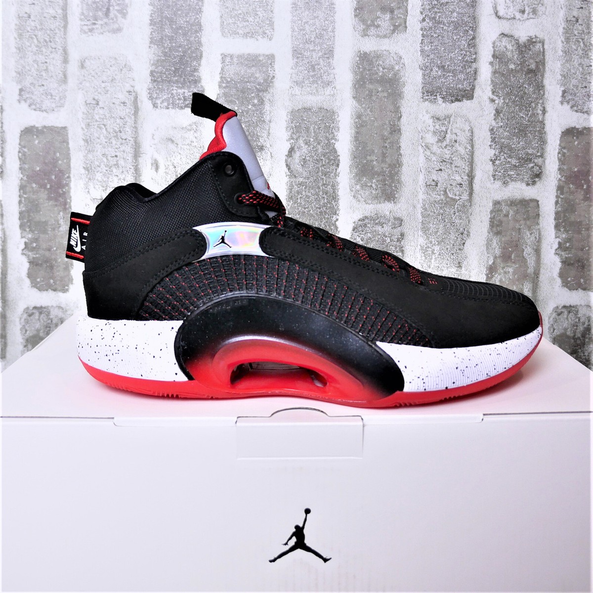 Nike Air Jordan 35 XXXVI Bred Black/Red CQ9433-030 GS sz *New In Box*