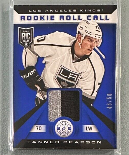 TANNER PEARSON 2013-14 Totally Certified Rookie Roll Call Prime Blue Patch 46/50