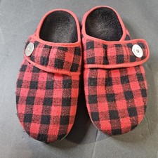 Vionic Sadie Slippers Womens 8 Mule Buffalo Red Plaid Slip On Casual Comfort