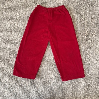 Red Corduroy With Elastic Waistband 3T Pants For Christmas Peppermint Pony Brand