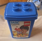 LEGO Vintage Blue Container Full of Unsorted LEGOS 6lbs all together