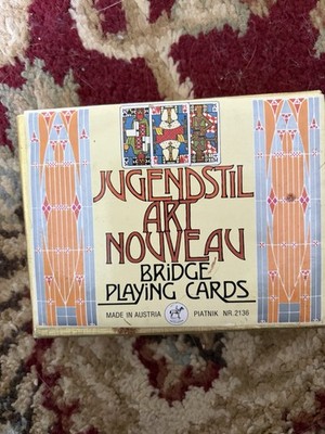 Piatnik Jugendstil Art Nouveau Bridge Playing Cards Deck, MPN NR.2136