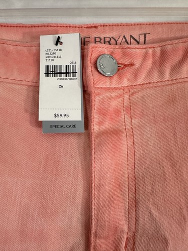 New Lane Bryant Bermuda Jean Shorts 26 Pink Denim Womens NWT