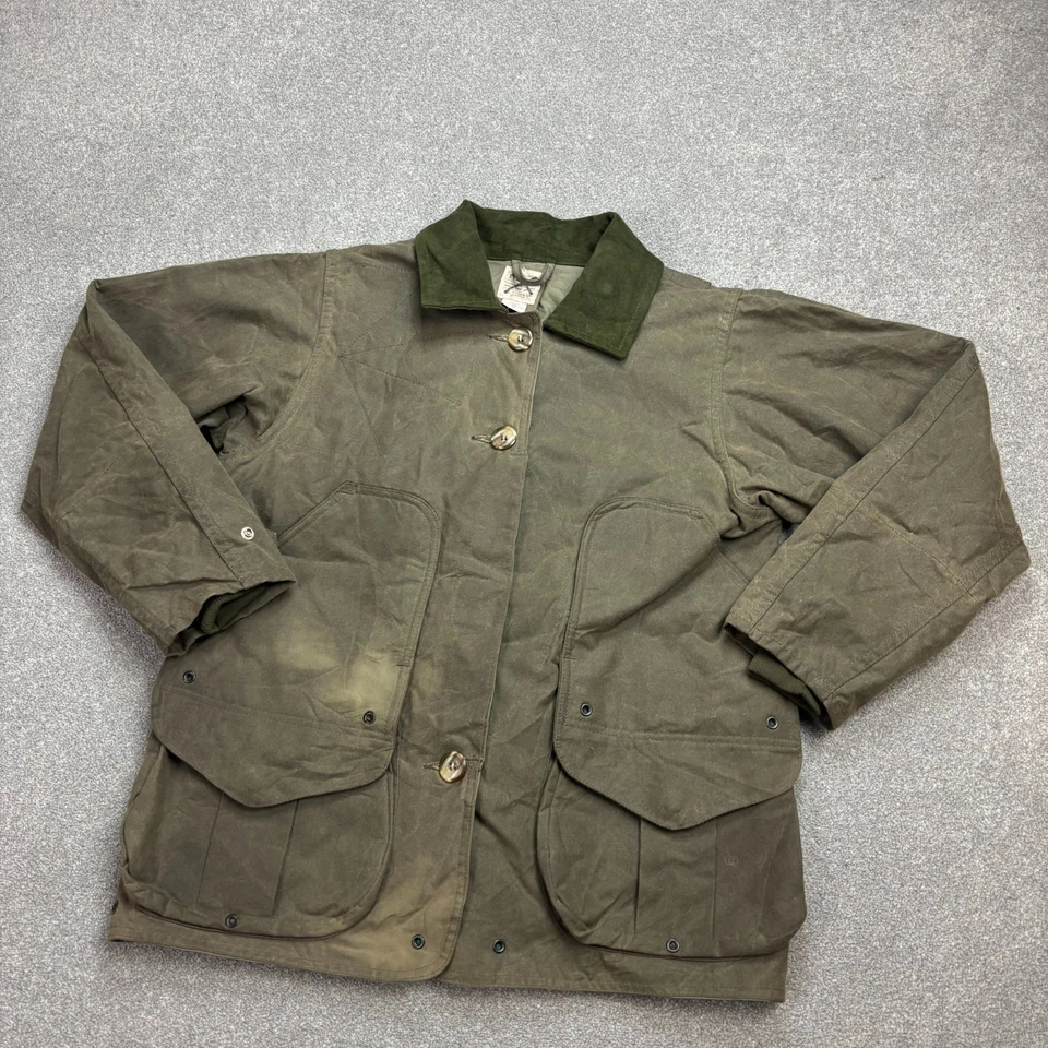 CC Filson Jacket Adult Medium Green Tin Cloth Canvas USA Outdoors Work Men - Image 2 of 4