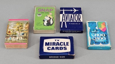 Random Card Game Deck Lot of 5 - Snap, Choo Choo, TV Miracle, Aviator, Misc