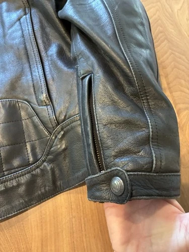 Roland Sands Black Buffalo Leather Moto Jacket Jagger W/Armor Knox Pads Vented S image 19