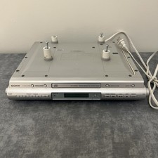 Sony ICF-CDK50 Under Cabinet AM FM CD Clock Radio With Hardware NO REMOTE