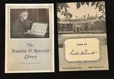 Vintage Brochures Franklin Roosevelt Home & Museum: Hyde Park, NY Lot of  2 (FN)