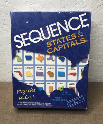 Read Sealed New Sequence States & Capitals Made in USA, 2-12 Players, 7-Adult