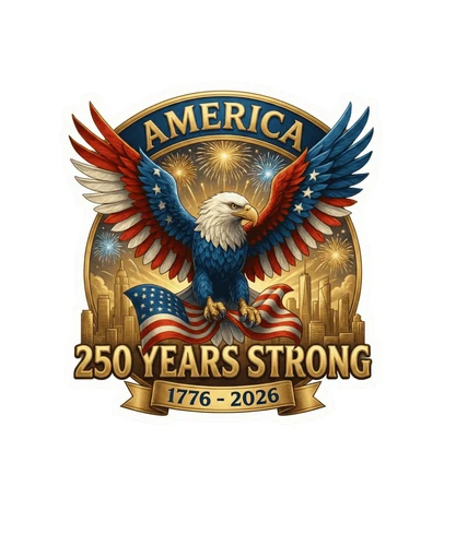 USA America 250 Years of Freedom 1776 - 2026 Strong Self Adhesive Vinyl Sticker